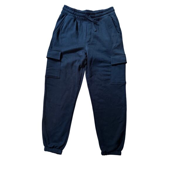 NWT H&M Youth Boys Black Cargo Sweatpants Size 20 Elastic Waist Pockets Joggers - Picture 2 of 5